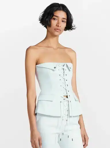 Dion Lee Laced Taliored Bustier Clear Blue Size 10