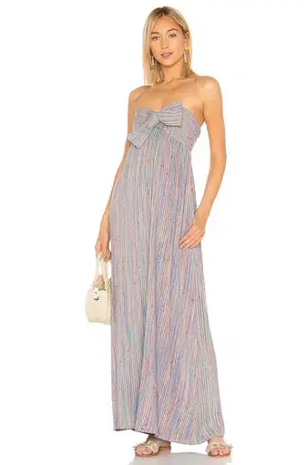 Majorelle Vienna Maxi Dress in Rainbow Stripe Size M