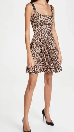 Versace Jeans Couture Leopard Fit and Flare Dress Print Size IT 38 / AU 6