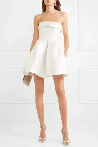 Alex Perry Elyse Strapless Silk Mini Dress White Size 10