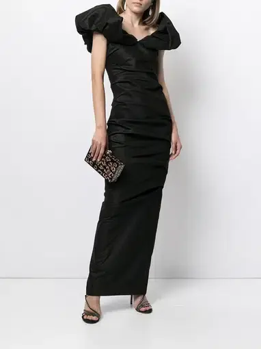 Rachel Gilbert Frey Gown Black Size 8 