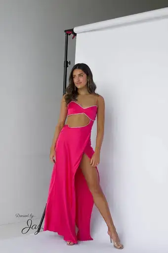 Michael Lo Sordo Symic Crystalline Luna Dress Pink Size 8