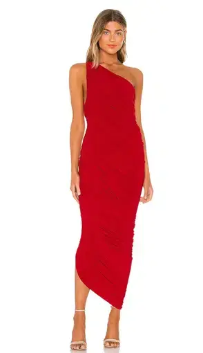 Norma Kamali Diana Gown Tiger Red Size 10