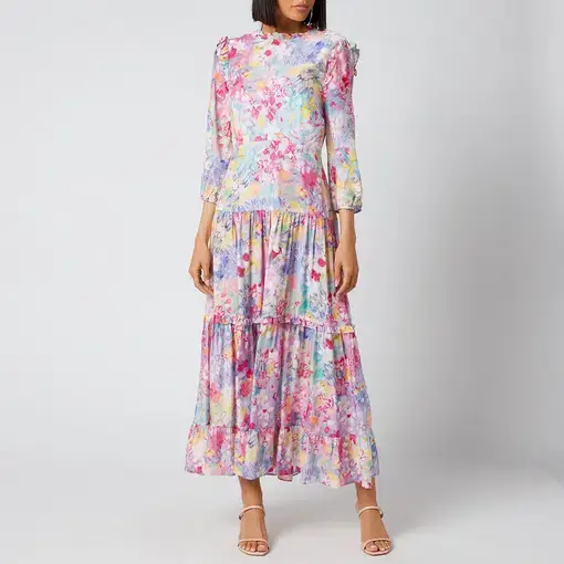 Rixo Monet Spring Meadow Midi Dress Floral Size 10