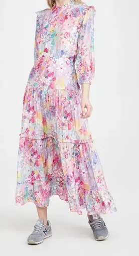 Rixo Monet Spring Meadow Dress Print Size 10