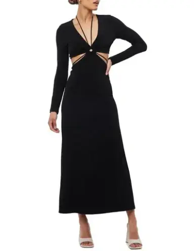 Mossman Starling Maxi Dress Black Size 14