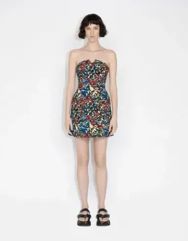 Cue Modern Abstract Mini Dress Print Size 12