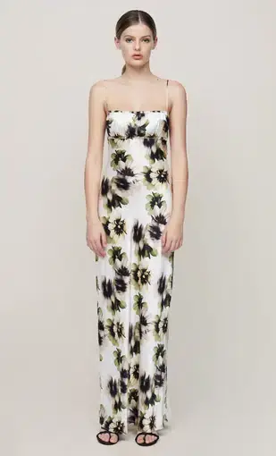 Bec & Bridge Bloom Silk Maxi Dress Ivory Size 8