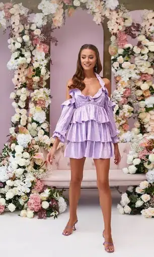 Alamour Leonora Dress in Lilac Size 8