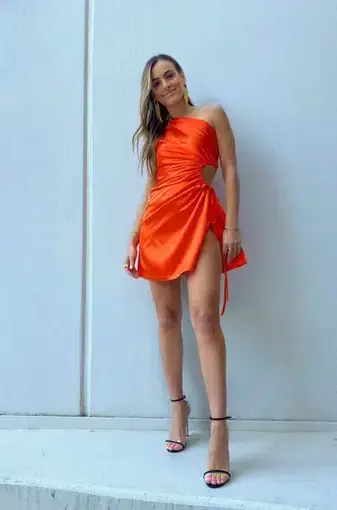Sonya Moda Exclusive Nour Mini Dress Orange Size 10