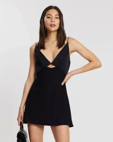 Finders Keepers Paradise Mini Dress Black Size S/ AU 10