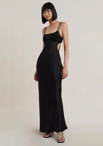 Bec & Bridge Lindsey Cut Out Maxi Dress Black Size 8
