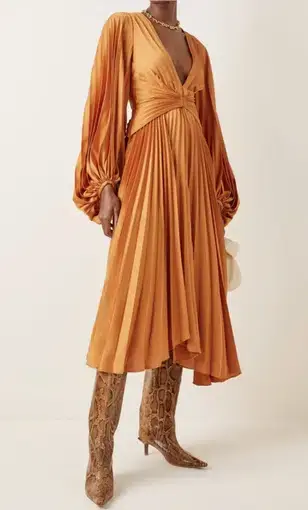 Acler Palms Dress Turmeric Size 12