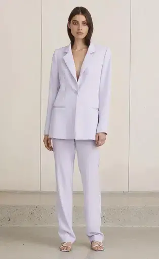 Bec & Bridge Violetta Jacket Size 10 & Pants Size 12 Suit Set Lilac
