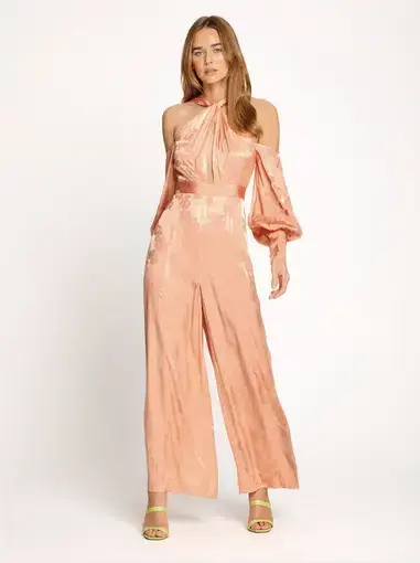 Alice McCall Iced Guava Memory Lane Jumpsuit Peach Size 8