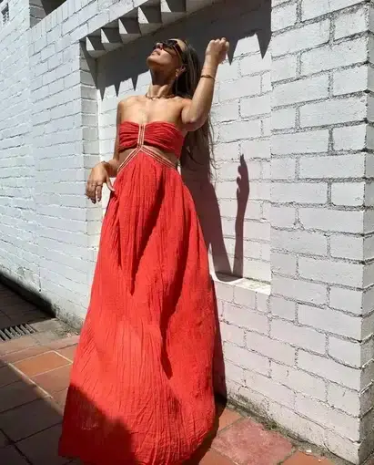 D'Artemide Chloe Dress Red One Size