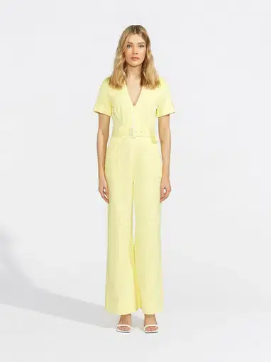 Alice McCall Daisy Dreams Jumpsuit in Citrus Yellow Size 8