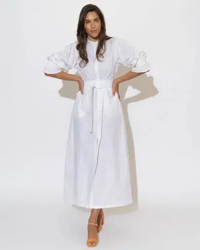 Ambra Maddalena Raphaella Dress White Size 6