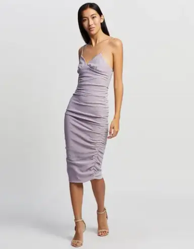 Third Form Shimmer Triangle Midi Dress Lilac Size XS / Au 6