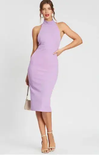 Mossman Here and Now Midi Dress Lilac Size 12