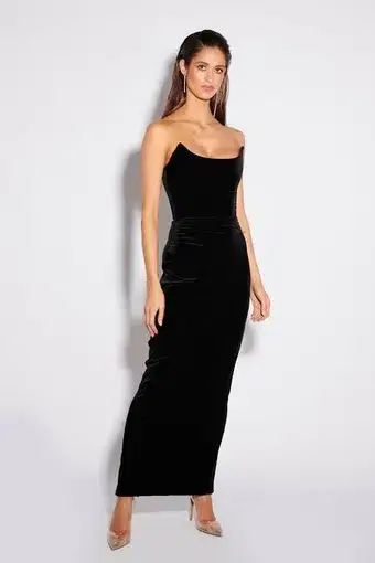 Effie Kats Koi Gown Black Size S / Au 8