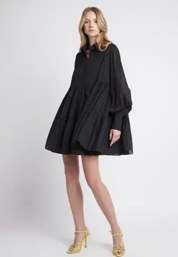Aje Vie Smock Dress Black Size 4