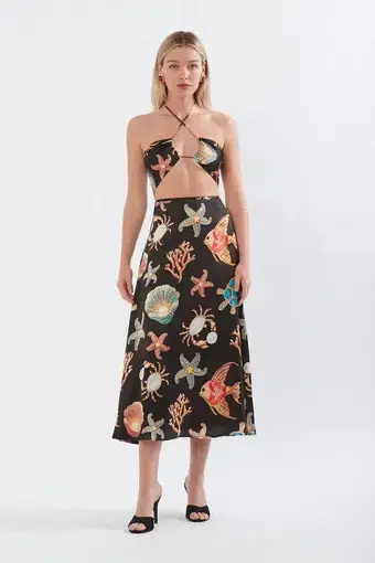Sonya Moda Isra Top & Skirt Set Print Size 12