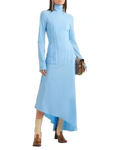 Ellery Dumont Turtleneck Corset Dress Blue Size 6