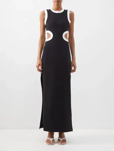 Staud Dolce Jersey Maxi Dress Black Size L