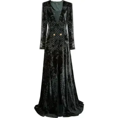 Balmain Devore Gown Black Size 10 