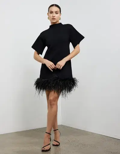 Rachel Gilbert Rita Mini Dress Black Size M / Au 10