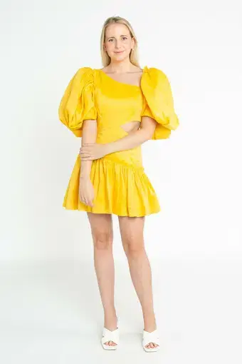 Aje Chateu Mini Dress in Sunshine Size 6