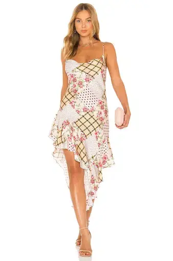For Love & Lemons Marissa Slip Dress Print Size 8