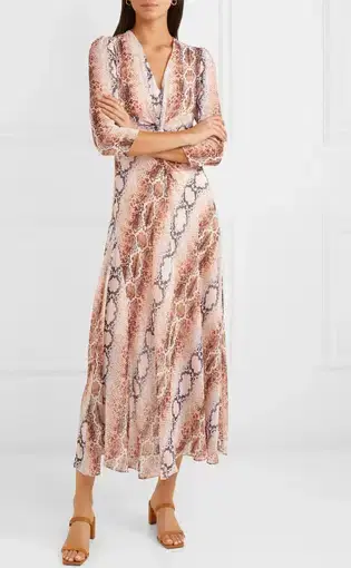 Maje Repena Midi Dress Snake Print Size 1/ Au 8