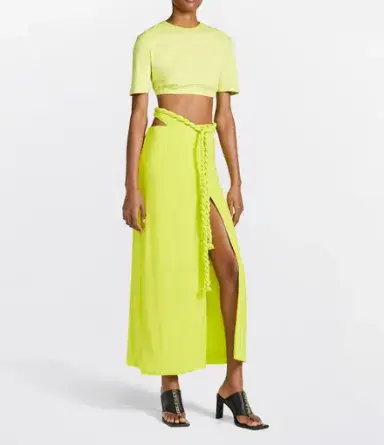 Dion Lee Rope Wrap Skirt Acid Yellow Size 8