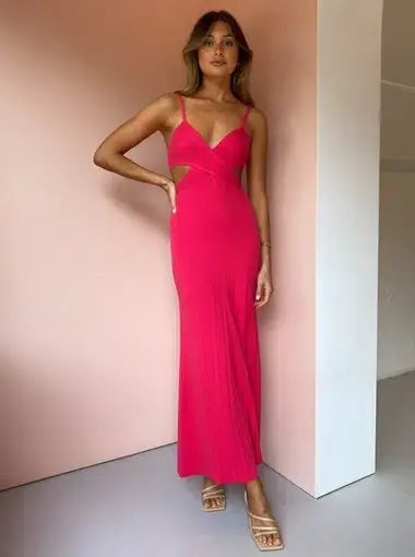 Anna Quan Sabrina Dress in Fuchsia Pink Size 12
