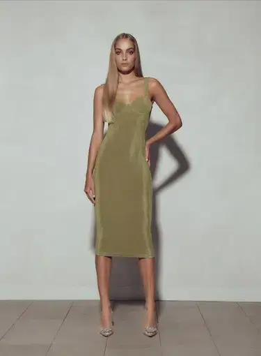 Kianna Hailey Dress Olive Size 10
