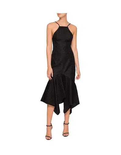 Shona Joy Lucia Lace Up Cocktail Dress Black Size 8