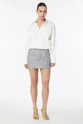 Manning Cartell Platinum Queen Mini Skirt Silver Size 6