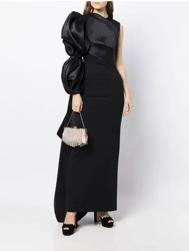 Solace London Moore Maxi Dress Black Size 10 / M