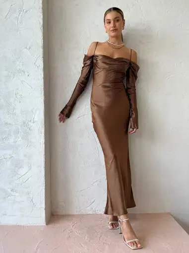 Issy Sereia Maxi Dress Copper Size 12