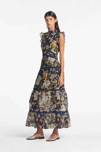Sir the Label Lilian Tiered Gown in Delia Floral Print Size 0 / Au 6