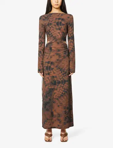 Camilla and Marc Paolo Dress Brown Print Size 12