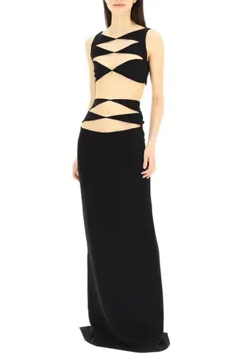 Monot Cut Out Two Piece Dress in Black Size 0 / Au 6