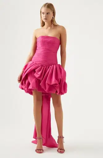 Aje Piacere Bubble Hem Mini Dress Pink Size 6