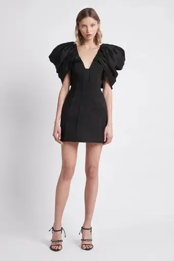 AJE Admiral Butterfly Sleeve Mini Dress Black Size 6