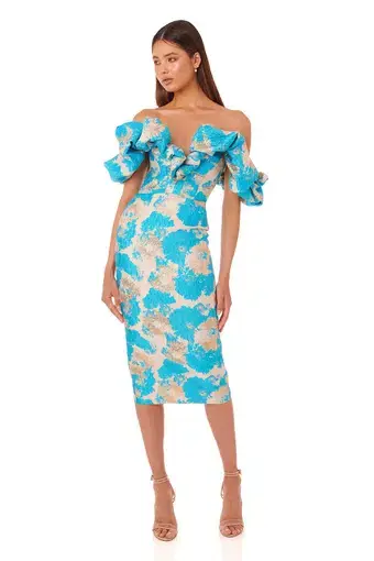 Eliya the Label Brielle Midi Dress Print Size 6 / XS