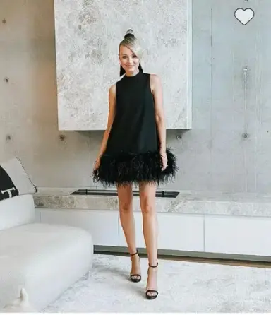 Rachel Gilbert Link Mini Dress Black Size XS / Au 6
