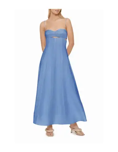 Clea Florence Stitch Dress Marina Blue Size M / Au 10