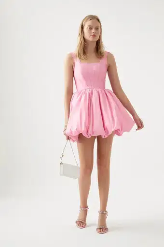 Aje Suzette Bubble Mini Dress Bon Bon Pink Size 10